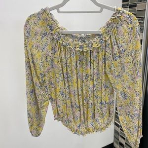 Yellow floral top